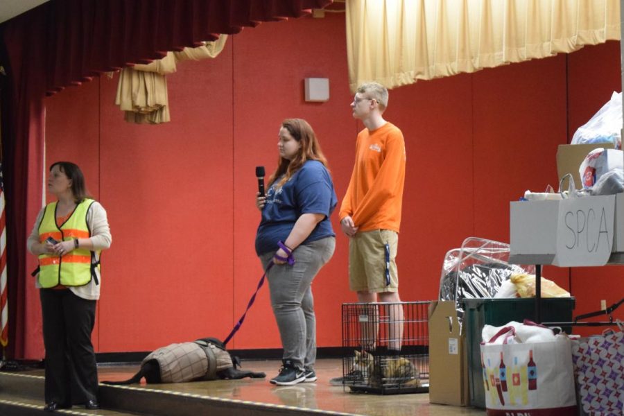 Firs grade students at John S. Clarke Elementary Center attended an assembly to learn about animals at the Hillside SPCA. The students really enjoy seeing the animals, no matter what kind they may be, Mrs. Kristyn Blum, lead first grade teacher, said. 
