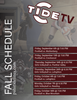 TideTV Fall Schedule