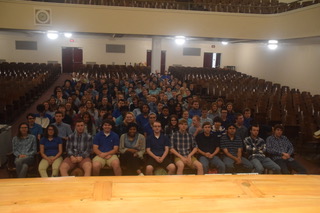 PAHS students wearing blue received an award for showing their support for  Bullying Prevention Month. Bullying is one of the main reasons students attempt suicide.