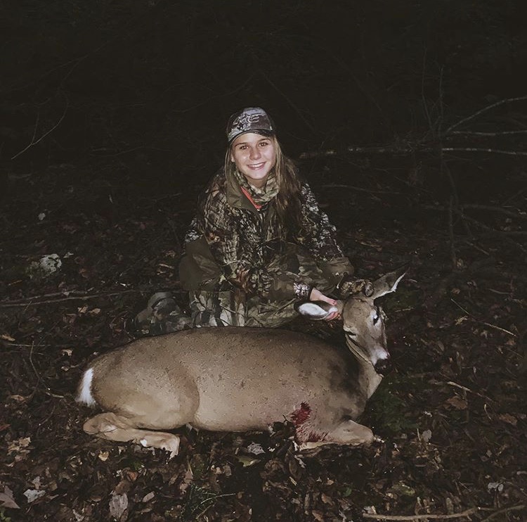 Senior+Madison+Dalton+shot+her+first+deer+of+the+deer+archery+season.+Dalton+has+been+hunting+for+several+years+and+hoped+for+the+coming+seasons.+%E2%80%9CMy+favorite+part+about+hunting+is+sitting+in+the+wilderness+for+hours+and+watching+animals+do+their+thing%2C+in+the+wild-completely+unaware+of+my+presence.+There+is+absolutely+nothing+cooler+than+that+and+I+also+love+being+able+to+spend+quality+time+with+my+dad.%E2%80%9D
