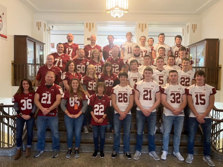 On the morning of Friday October 25, senior players gave away their home jerseys to a teacher that inspired them during their time at PAHS. This is one of many traditions that the seniors participate in to wrap up their time as high school football players. Senior Noah Lecher said, The part Im going to miss most is playing with my teammates because we are all so close and have had each others backs through a lot of hard times over the past six years.