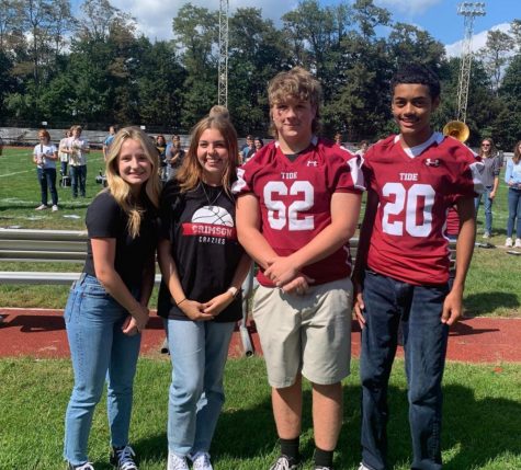 PAHS Students enjoy an outdoor pep-rally. They are all taking advantage of the relaxed dress code to keep them from getting too hot in the heat outdoors. “I like the relaxed dress code because for events like theses they keep everyone comfortable”, said senior Faith Eckley. 