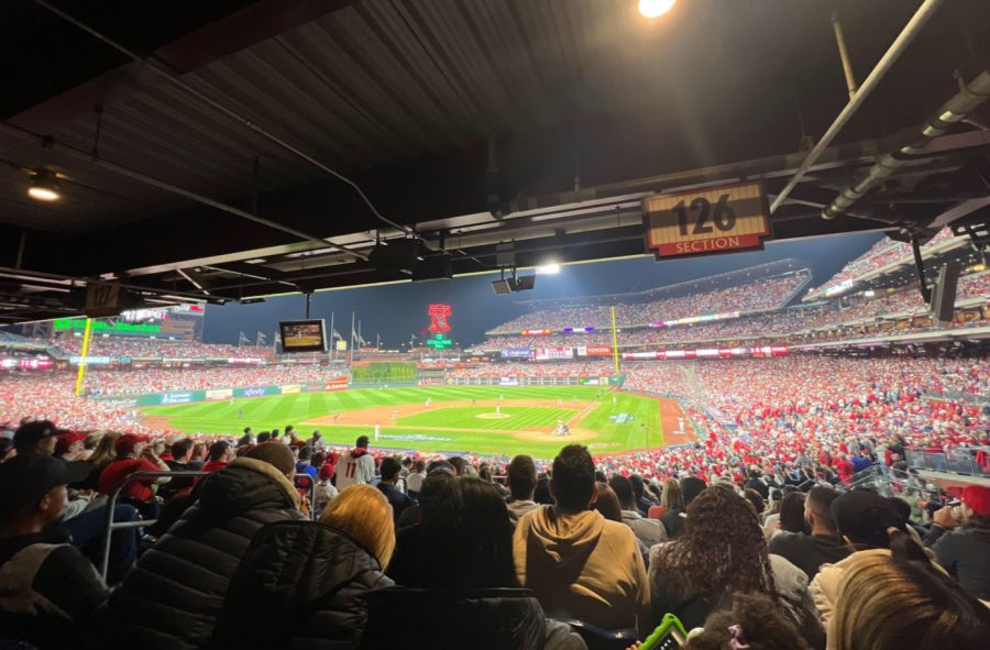 The Philadelphia Phillies played at Citizens Bank Park for game 3 of the series last week. The Field was previously called Veterans Stadium until 2004 when it was torn down. Citizens Bank agreed to a $95 million deal for naming rights with the Philadelphia Phillies.