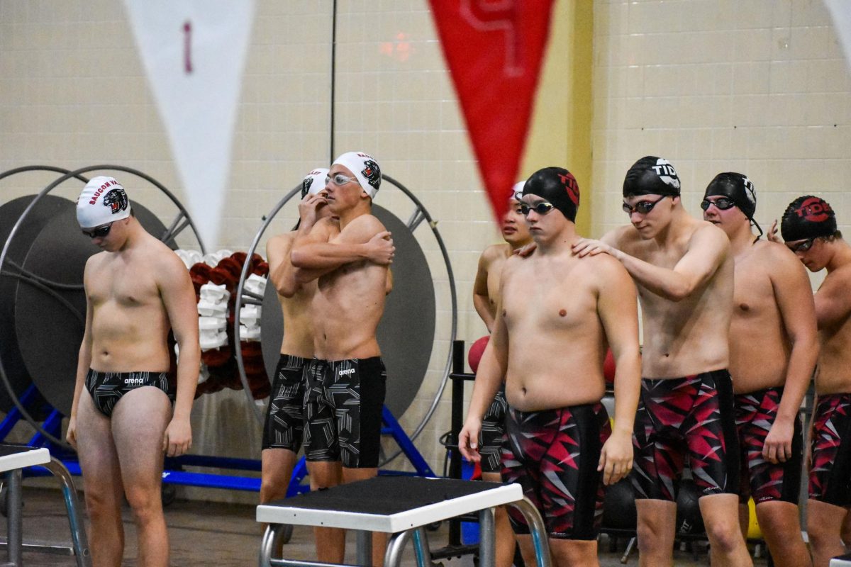 The 400 freestyle relay team consisted of Hunter Chescavage, Marty Davis, Caden Wright, and Noah Bevan. The team swam a 3.57 and won the event.