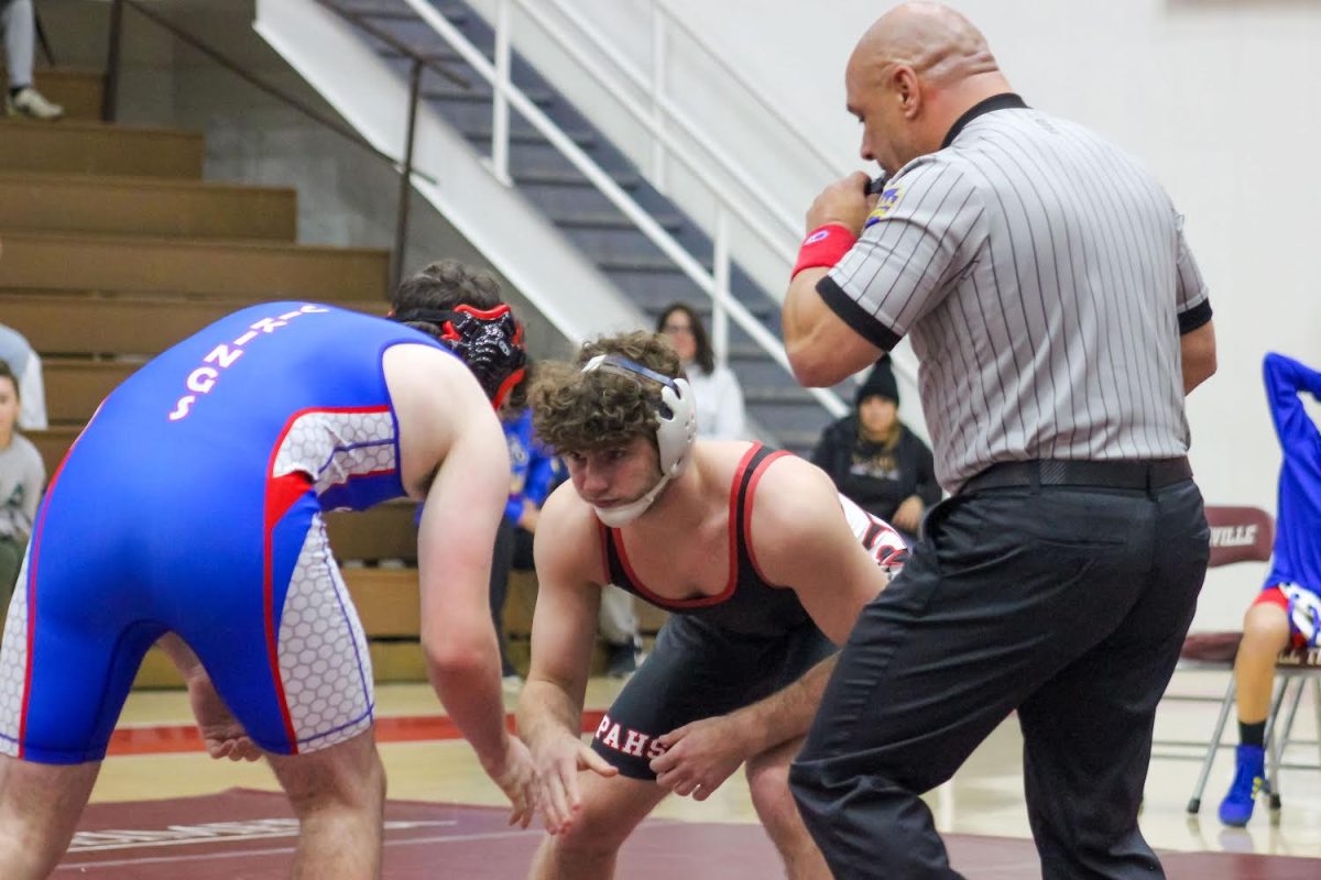 Nick+Kunstek+squares+up+against+a+wrestler+from+Williams+Valley.+Nick+ended+up+winning+this+match.%0A