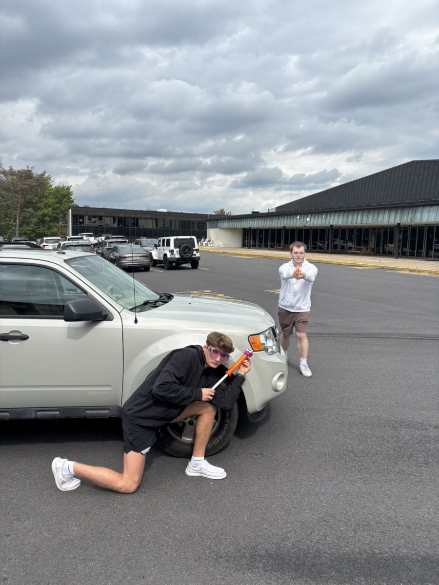 Seniors Killian Bressler and Brody Rich play Senior Assassin.
